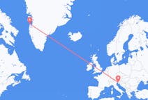 Loty z Aasiaat, Grenlandia do Triestu, Włochy