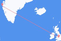 Flyrejser fra Birmingham, England til Sisimiut, Grønland