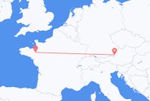 Vluchten van Salzburg, Oostenrijk naar Rennes, Frankrijk
