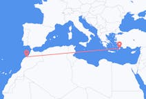 Flyreiser fra Casablanca, Marokko til Rhodos, Hellas