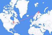 Flyrejser fra Nordbugten, Canada til Ivalo, Finland