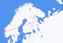Fly fra Naryan-Mar til Bergen