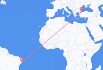 Flyreiser fra Maceió, Brasil til Istanbul, Tyrkia