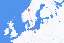 Flights from Røros, Norway to Poznań, Poland