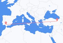 Flyreiser fra Erzincan, Tyrkia til Sevilla, Spania