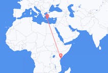 Flyreiser fra Malindi, Kenya til Sitia, Hellas