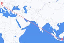 Flyrejser fra Denpasar, Indonesien til Friedrichshafen, Tyskland