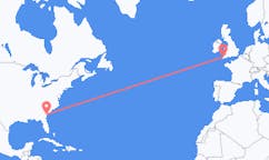 出发地 美国萨凡纳前往英格兰的纽奎的航班