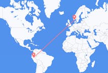 Flyreiser fra Tarapoto, Peru til Kristiansand, Norge