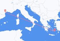 Fly fra Astypalaia til Béziers