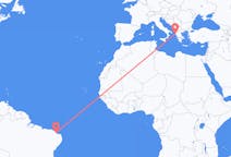 Flyreiser fra Aracati, Brasil til Korfu, Hellas