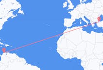 Flyreiser fra Santa Marta, Colombia til Istanbul, Tyrkia