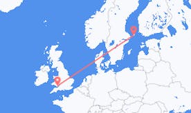Flyg från Wales till Åland