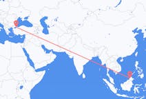 Flyg från Kota Kinabalu, Malaysia till Istanbul, Turkiet