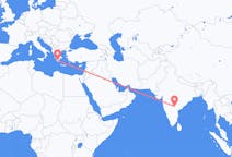 インドのハイデラバードから、ギリシャのカラマタまでのフライト