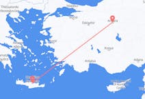 Vluchten van Ankara, Turkije naar Iraklion, Griekenland