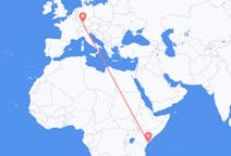 Flyreiser fra Lamu, Kenya til Stuttgart, Tyskland
