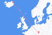 Lennot Salzburgista, Itävalta Egilsstaðirille, Islanti