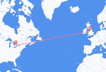 Flyg från Waterloo, Ontario, Kanada till Manchester, England