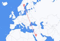 Vluchten van Medina, Benevento, Saoedi-Arabië naar Sundsvall, Zweden