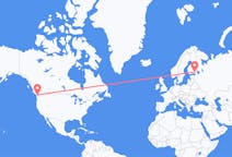 Flyg från Victoria, Kanada till Villmanstrand, Finland