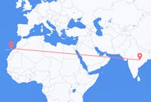 Flyrejser fra Raipur, Indien til Lanzarote, Spanien