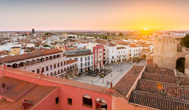 panoramic view City of Badajoz, Spain