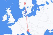 Loty z Pula, Chorwacja do Oslo, Norwegia