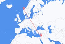 Flyreiser fra Amman, Jordan til Volda, Norge