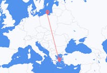 Flyreiser fra Syros, Hellas til Gdańsk, Polen