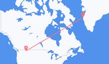 米国のカリスペルから、グリーンランドのシシミウトまでのフライト