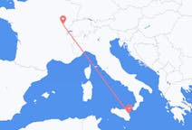 Flights from Dole, France to Catania, Italy