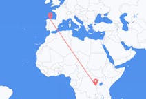 Flyg från Cyangugu, Rwanda till Santiago del Monte, Spanien