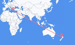 出发地 新西兰新普利茅斯目的地 希腊哈尼亚的航班