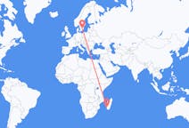 Flights from Toliara, Madagascar to Växjö, Sweden