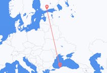 Loty z Zonguldak, Turcja do Helsinek, Finlandia