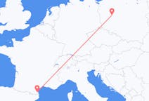 Vluchten uit Poznań, Polen naar Perpignan, Frankrijk