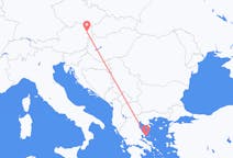 ギリシャのから スキアトス島、オーストリアのへ ウィーンフライト