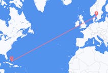 Flyg från George Town, Bahamas till Göteborg, Sverige