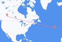 Flyrejser fra Edmonton til Terceira