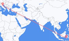 Flyg från Makassar, Indonesien till Rimini, Italien