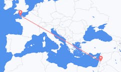 Flyreiser fra Damaskus, Syria til Alderney, Guernsey