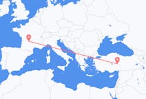 Flyreiser fra Brive-la-gaillarde, Frankrike til Kayseri, Tyrkia