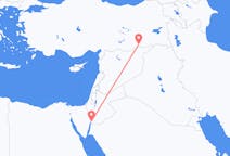 Lennot Aqabasta, Jordania Mardinille, Turkki
