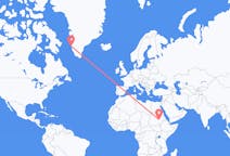 Flyreiser fra Khartoum, Sudan til Maniitsoq, Grønland