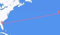 Flyg från Jacksonville, USA till Terceira, Portugal