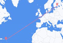 从圣基茨和尼维斯出发圣基茨岛目的地 芬兰拉彭兰塔的航班
