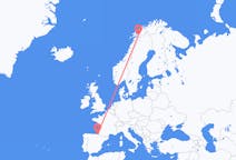 Vuelos desde Narvik a San Sebastián (Donostia)