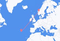 Flights from Ponta Delgada, Portugal to Sogndal, Norway