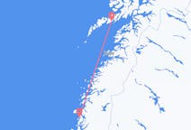 Vluchten van Svolvær naar Brønnøysund